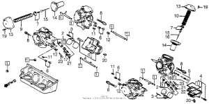 VF750C Carburetor comp. parts
