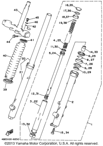 XT225H Передняя вилка