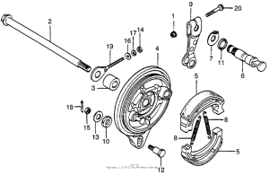 XR100 Задний тормоз