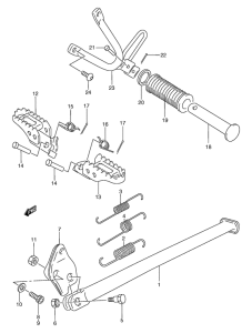 TS125 Stand - footrest