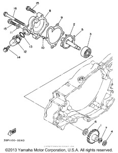 WR250Z Водяной насос