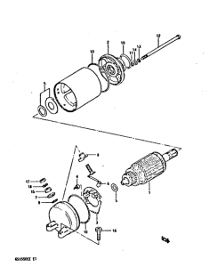 GSX550 Стартерный мотор