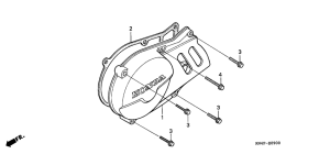 CRF80F Крышка картера левая