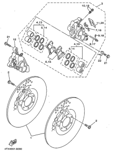 TDM850 Front brake. caliper