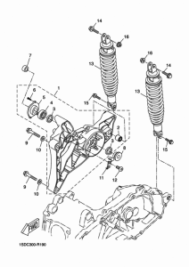 YP400RA Rear arm & suspension