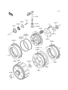 KDX125 Сцепление