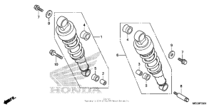 VT750C2B Rear shock absorber (2)