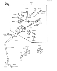 KX500 Передний тормозной цилиндр