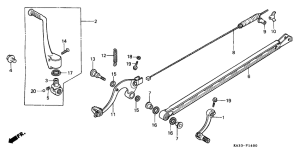 CR125R Change pedal / brake pedal /  kick starter arm