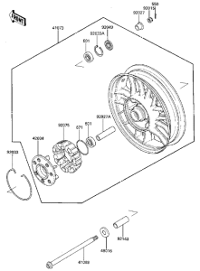 ZG1200 Rear wheel / hub