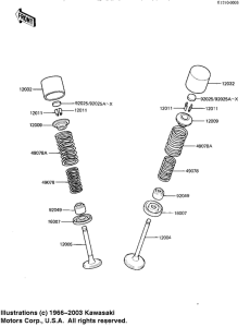KZ1100 Клапана