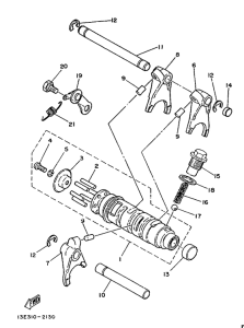 TY125 Shift cam. fork