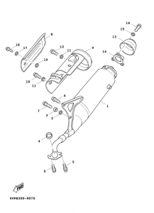 YW100E Выхлопная система