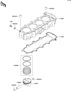 ZX600 Цилиндр и поршни