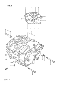 DR125 Картер двигателя
