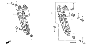 CB1300 (ABS) Rear cushion
