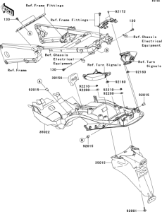 ZX1400 Заднее крыло