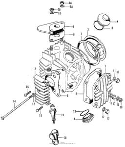 C70 Cylinder head cover + sparkplug