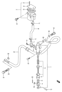 GSF600 Задний тормозной цилиндр