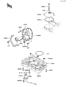 KZ1100 Крышка сапуна / маслосборник