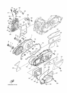 YP400 Крышка картера двигателя