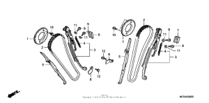 VT750DCA A Cam chain + tensioner