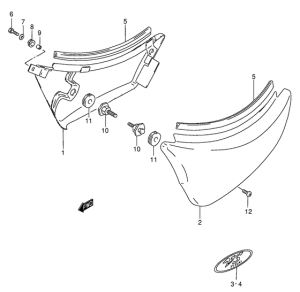 VS800 Обтекатель задний