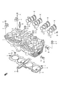 GSF1200S Головка цилиндров