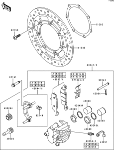 VN1500 Передний тормоз