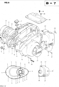 GS450 Crankcase cover ass`y  (v