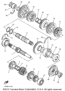 YZF600RNC Трансмиссия