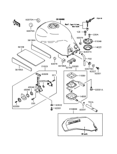ZX1100 Топливный бак