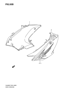 DL650 (ABS) Side cowling