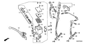 CB600F Fr. brake master cylinder