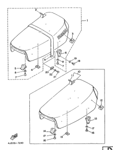 DT125MX Сиденье