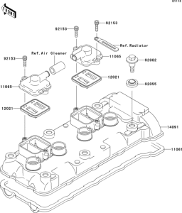 ZX636 Крышка головки цилиндров