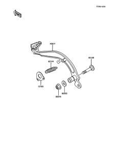 KMX200 Педаль тормоза