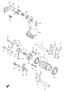 RMX250 Переключение передач