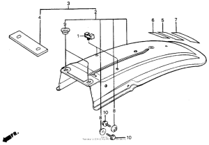 XR200R Задний бампер