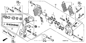 ST1300 Передний тормозной суппорт левый