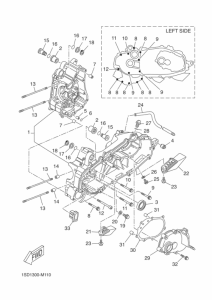 YP400RA Картер двигателя