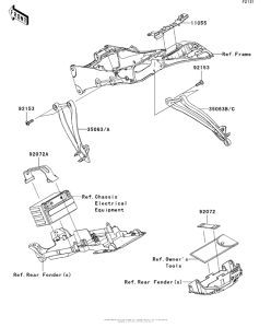 ZX600 Детали рамы (зад.)