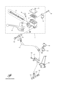 YBR125ED Главный тормозной цилиндр