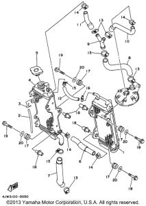 WR250Z Radiator - hose