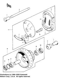 KD125 Front hub / brake