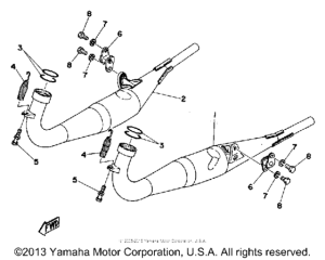 TZ250C Выхлопная система