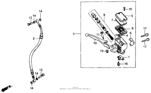 CB125T Fr.brake master cylinder