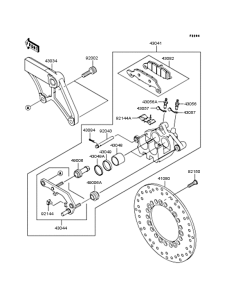 VN400 Задний тормоз