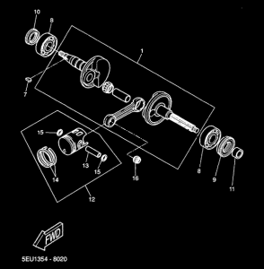 YH50 Коленчатый вал и Поршень