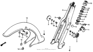 C70 Front fork + front fender